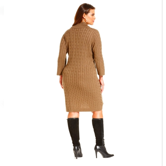 Sz XL Calvin Klien - Sleeve Side Leather Buckle Detail Sweater Dress - Picture 1 of 9